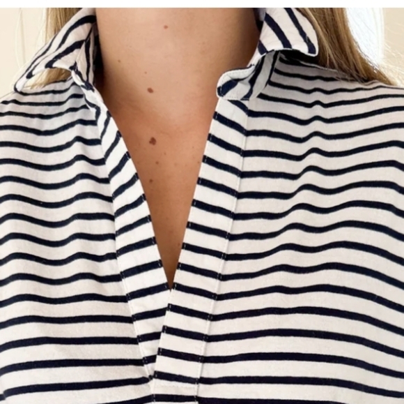 FRANK & EILEEN patrick Popover XL nautical Stripe Long Sleeve Top - Picture 3 of 9